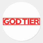 God Tier Stamp Classic Round Sticker