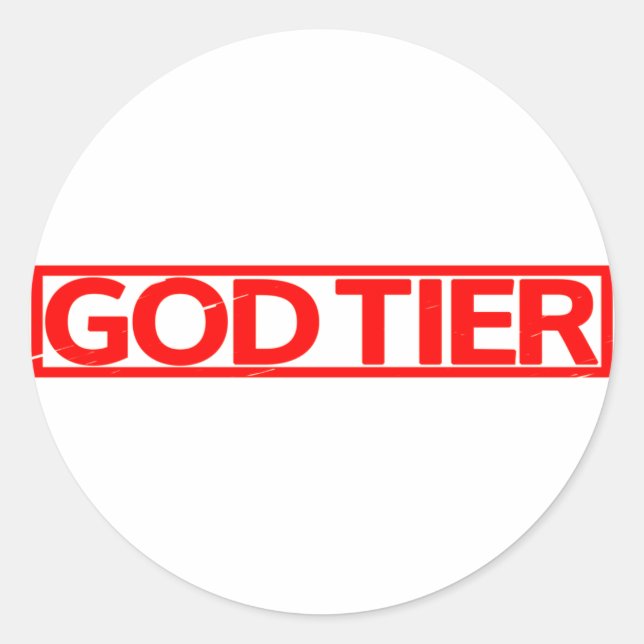 God Tier Stamp Classic Round Sticker (Front)
