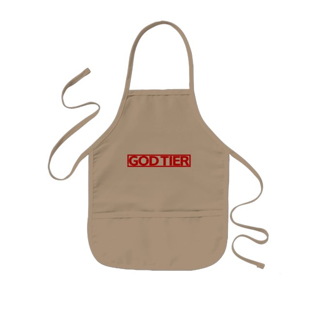God Tier Stamp Kids' Apron (Front)