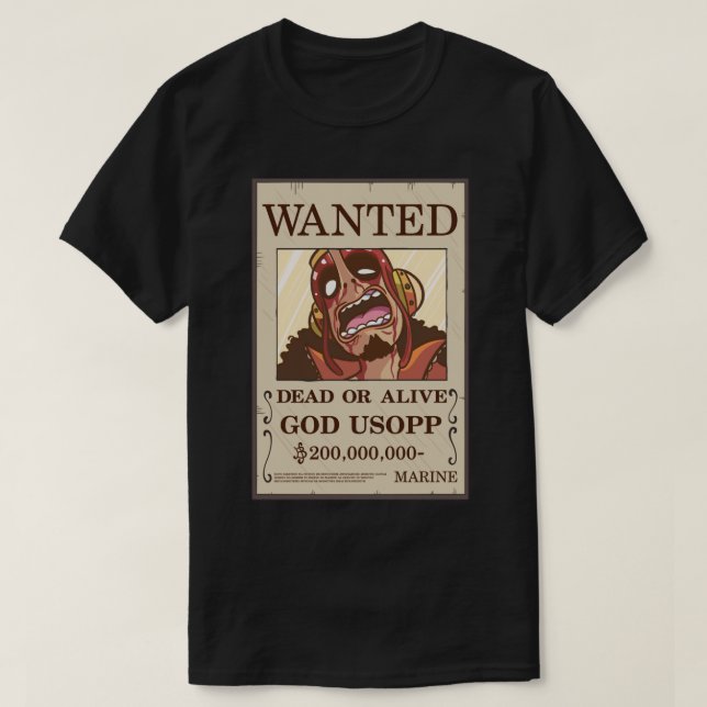 God Usopp Wanted Poster 1 T-Shirt (Design Front)