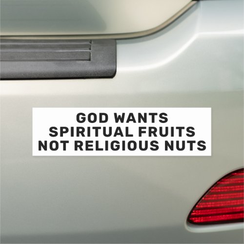God Wants Spiritual Fruits Car Magnet