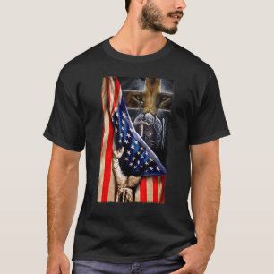 God Warrior Of Christian Jesus Lion Of Judah Usa F T-Shirt