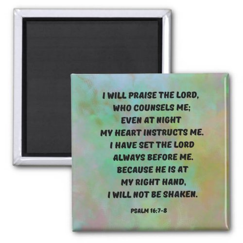 God Will Always Guide Me Psalm 167_8 Christian Magnet
