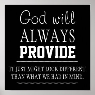 God will always provide Poster