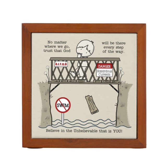 God Will Be There Desk Organizer (Front)