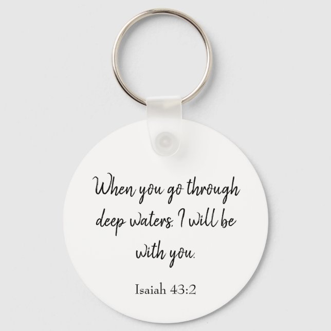 God will be with you Bible Verse Keychain (Front)