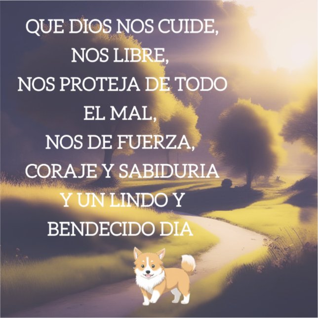 God will care for us- spanish blessing poster  sticker (Front)