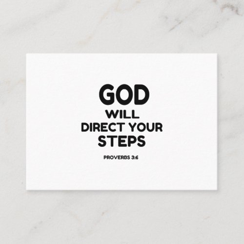 GOD WILL DIRECT YOUR STEPS BUSINESS CARD