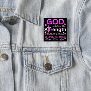 GOD Will Give Me Strength Button
