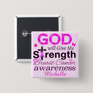 GOD Will Give Me Strength Button