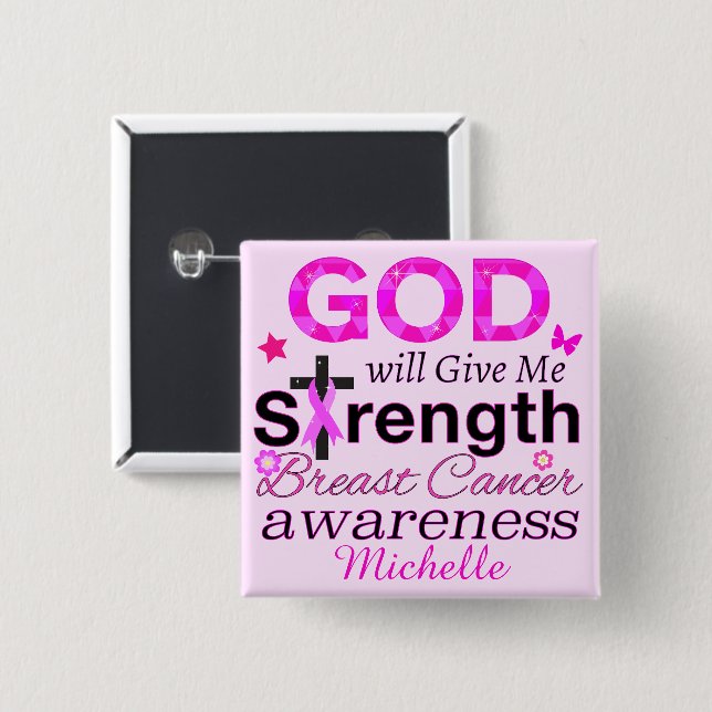 GOD Will Give Me Strength Button (Front & Back)
