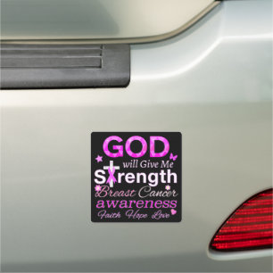 GOD Will Give Me Strength Car Magnet