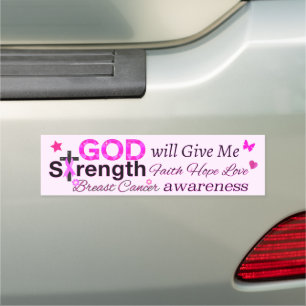 GOD Will Give Me Strength Car Magnet