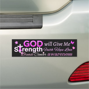 GOD Will Give Me Strength Car Magnet