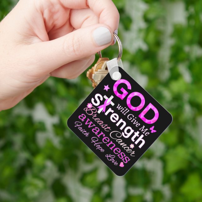 GOD Will Give Me Strength Keychain (Hand)