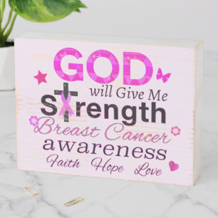GOD Will Give Me Strength Wooden Box Sign