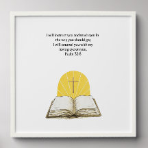 God Will Guide You - Psalm 32:8 Photo Tile Art