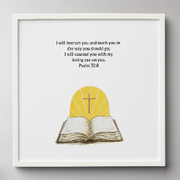 God Will Guide You - Psalm 32:8 Photo Tile Art