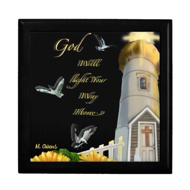 God Will Light Your Way Home Jewelry Gift Box (Front)