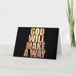 God Will Make A Way Christian Faith  Card