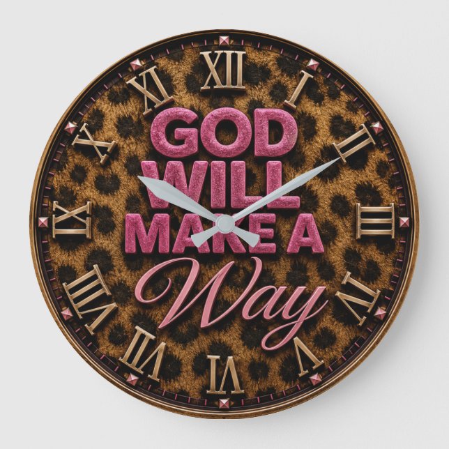 God Will Make a Way Large Clock (Front)