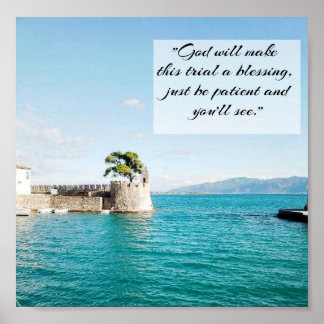 God Will Make This Trial A Blessing Christian Art Poster