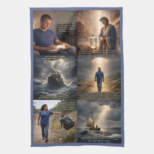God With Us Kitchen Towel (Vertical)