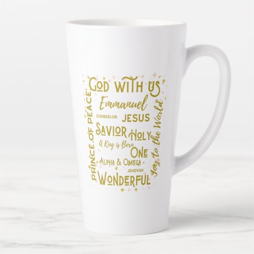 God With Us Latte Mug with the Names of Jesus