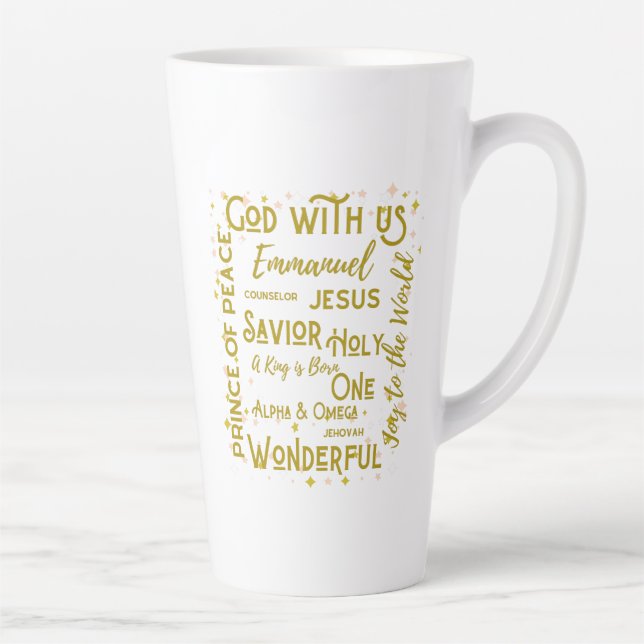 God With Us Latte Mug with the Names of Jesus (Right)