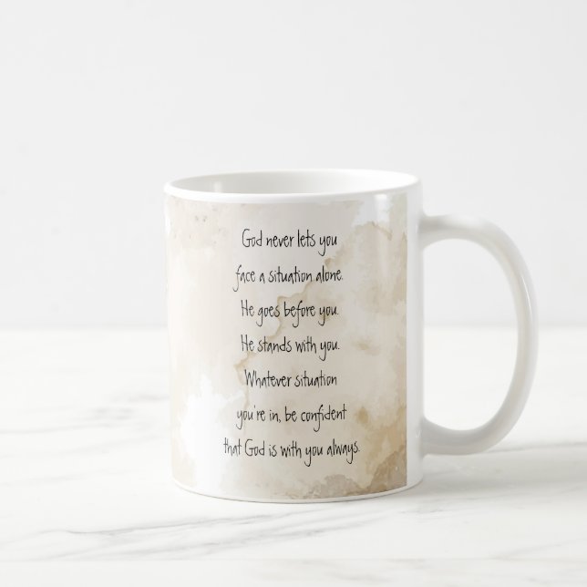 God With You Always Never Alone Inspirational  Coffee Mug (Right)