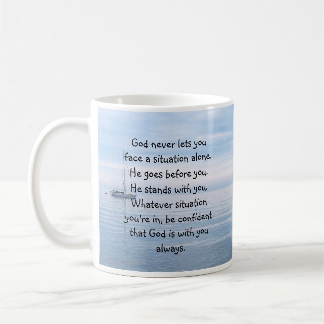 God With You Always Never Alone Inspirational   Coffee Mug (Left)