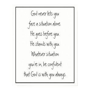 God With You Always Never Alone Inspirational  Poster