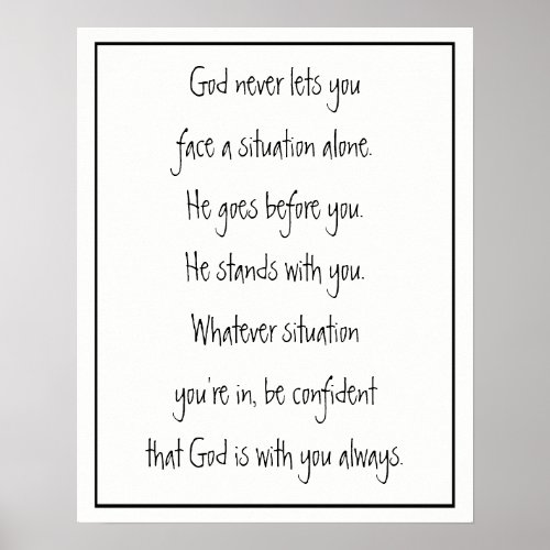 God With You Always Never Alone Inspirational  Poster