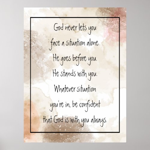 God With You Always Never Alone Inspirational   Poster