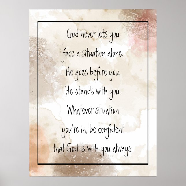 God With You Always Never Alone Inspirational   Poster (Front)