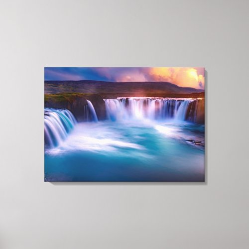 Godafoss Iceland Waterfalls Canvas Print