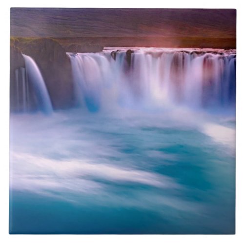 Godafoss Iceland Waterfalls Ceramic Tile