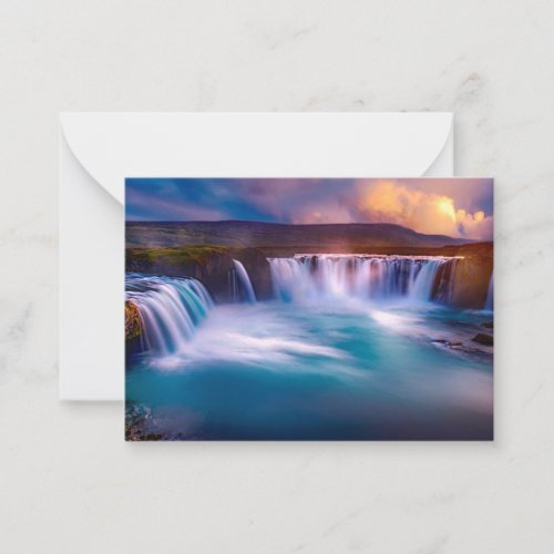 Godafoss Iceland Waterfalls Note Card