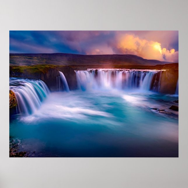 Godafoss, Iceland Waterfalls Poster (Front)