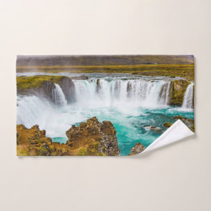 Godafoss waterfall, Iceland Bath Towel Set
