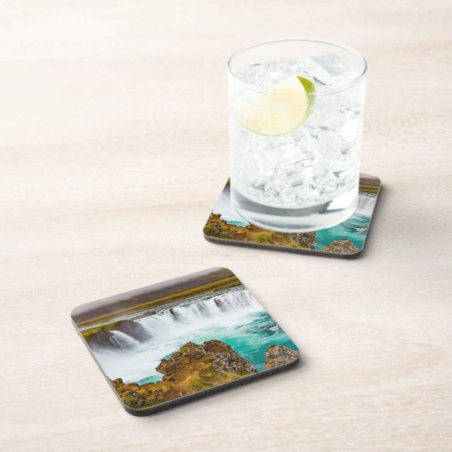 Godafoss waterfall, Iceland Beverage Coaster (Right Side)