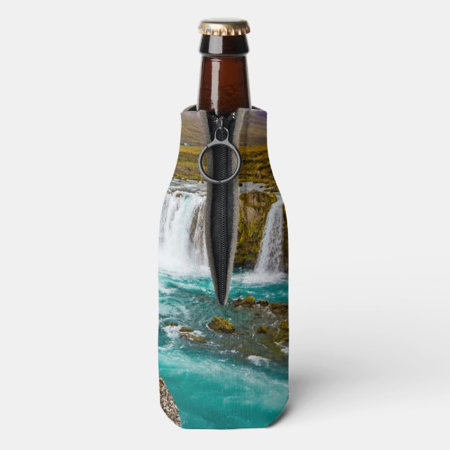 Godafoss waterfall, Iceland Bottle Cooler (Bottle Back)