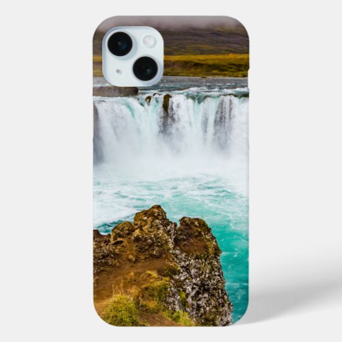 Godafoss waterfall Iceland iPhone 15 Plus Case