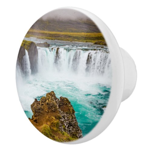 Godafoss waterfall Iceland Ceramic Knob