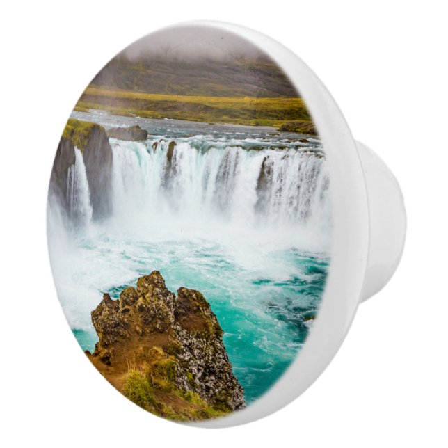 Godafoss waterfall, Iceland Ceramic Knob (Right)