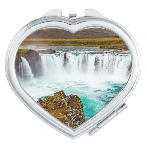 Godafoss waterfall Iceland Compact Mirror