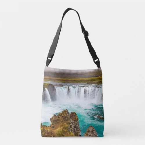 Godafoss waterfall Iceland Crossbody Bag