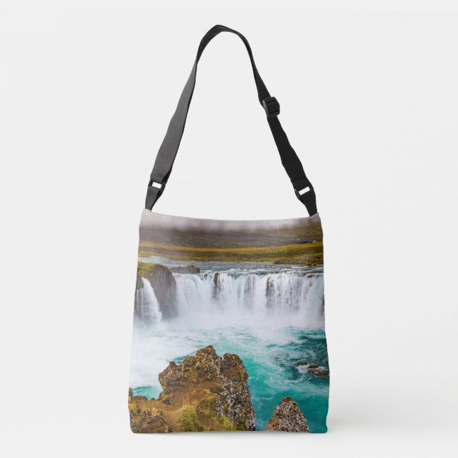 Godafoss waterfall, Iceland Crossbody Bag (Back)
