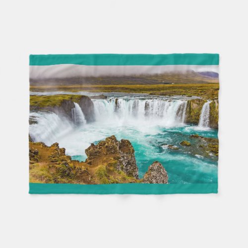 Godafoss waterfall Iceland Fleece Blanket