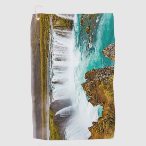 Godafoss waterfall Iceland Golf Towel